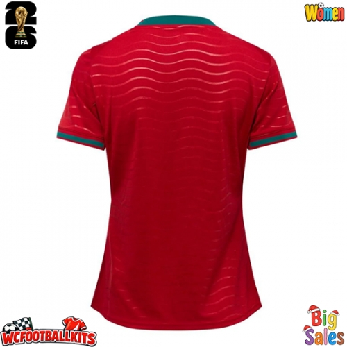 Portugal Replica Home Stadium Shirt for Women World Cup 2026 Short Sleeve